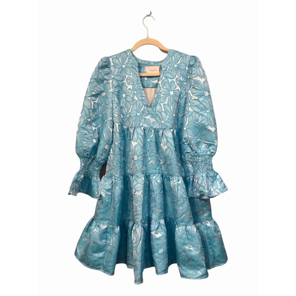 Tuckernuck Pomander Place Kenzo Jacquard Dress Blue Daisy XS